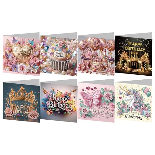 JBTM24 8 Pack 5D DIY Diamond Painting Card Kit, Diamond Art Christmas Birthday Holiday Greeting Card, Art Crafts Kit Creative Gift with Envelope, Birthday JBTM24 8 Pack 5D DIY Diamond Painting Card Kit, Diamond Art Christmas Birthday Holiday Greeting Card, Art Crafts Kit Creative Gift with Envelope, Birthday von JBTM24