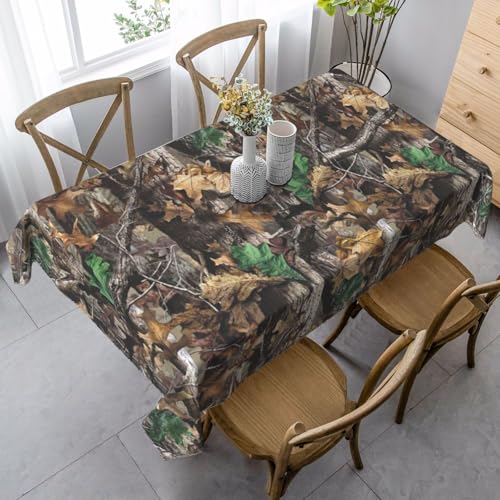 JBYJBX Cold Tree, rechteckige Tischdecke mit Camouflage-Druck, für Esszimmer, Party, Innen- und Außenbereich, dekorative Tischdecke von JBYJBX
