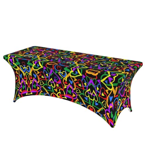 JBYJBX Gay Pride Tischdecke mit Regenbogen-Druck, für den Außenbereich, groß, rechteckig, oval, einfache Installation JBYJBX Gay Pride Tischdecke mit Regenbogen-Druck, für den Außenbereich, groß, rechteckig, oval, einfache Installation von JBYJBX