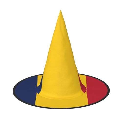 JBYJBX JbyjbxFlag Of Tschad Hexenhut Tschad Print Hexenhut für Karneval Halloween Mottoparty Cosplay Maskerade Weihnachtsdekoration von JBYJBX