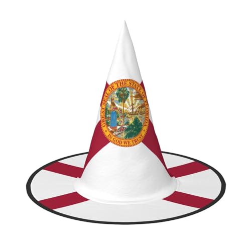 JBYJBX JbyjbxFlag of Florida Print Karneval Halloween Witch Hut Theme Party Hut Cosplay Maskerade Urlaub Dekoration von JBYJBX