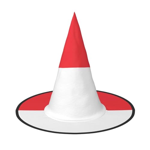 JBYJBX Jbyjbxindonesische Flagge Druck Karneval Halloween Hexenhut Motto-Partys Hut Cosplay Maskerade Urlaub Dekor von JBYJBX