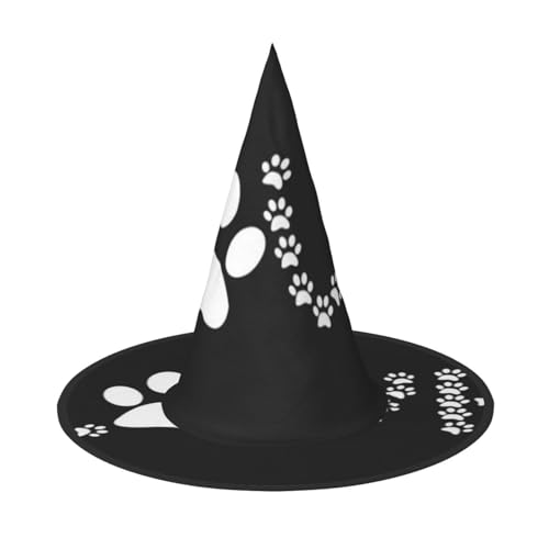 JBYJBX Jbyjbxlover Hundepfotenabdruck Karneval Halloween Hexenhut Motto-Partys Hut Cosplay Maskerade Urlaub Dekor von JBYJBX