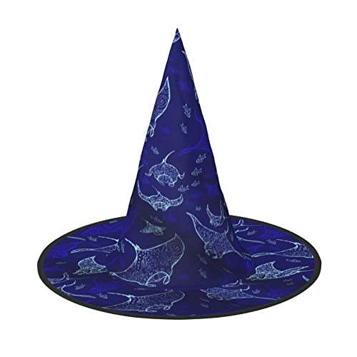 JBYJBX Jbyjbxmanta Rochen und Fisch-Druck, Karneval, Halloween, Hexenhut, Motto-Partys, Hut, Cosplay, Maskerade, Urlaubsdekoration JBYJBX Jbyjbxmanta Rochen und Fisch-Druck, Karneval, Halloween, Hexenhut, Motto-Partys, Hut, Cosplay, Maskerade, Urlaubsdekoration von JBYJBX