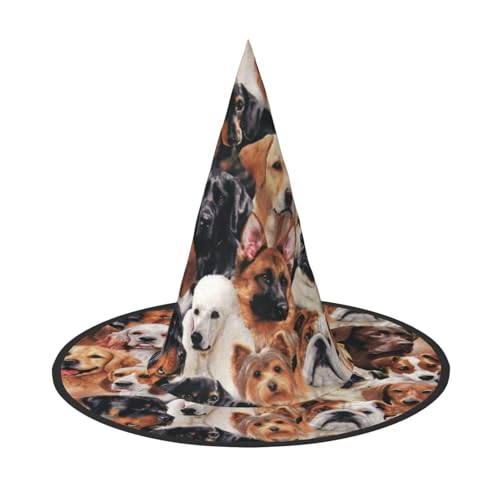 JBYJBX Jbyjbxmany Hunde Druck Karneval Halloween Hexenhut Motto-Partys Hut Cosplay Maskerade Urlaub Dekor JBYJBX Jbyjbxmany Hunde Druck Karneval Halloween Hexenhut Motto-Partys Hut Cosplay Maskerade Urlaub Dekor von JBYJBX