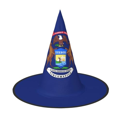 JBYJBX Jbyjbxmichigan Staatsflagge Druck Karneval Halloween Hexenhut Motto-Partys Hut Cosplay Maskerade Urlaub Dekor JBYJBX Jbyjbxmichigan Staatsflagge Druck Karneval Halloween Hexenhut Motto-Partys Hut Cosplay Maskerade Urlaub Dekor von JBYJBX