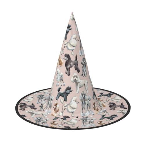 JBYJBX Jbyjbxpoodles Hunde Druck Karneval Halloween Hexenhut Motto-Partys Hut Cosplay Maskerade Urlaub Dekor von JBYJBX