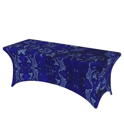 JBYJBX Manta Ray und Fisch-Druck, für den Außenbereich, Tischdecke, groß, rechteckig, oval, einfache Installation JBYJBX Manta Ray und Fisch-Druck, für den Außenbereich, Tischdecke, groß, rechteckig, oval, einfache Installation von JBYJBX
