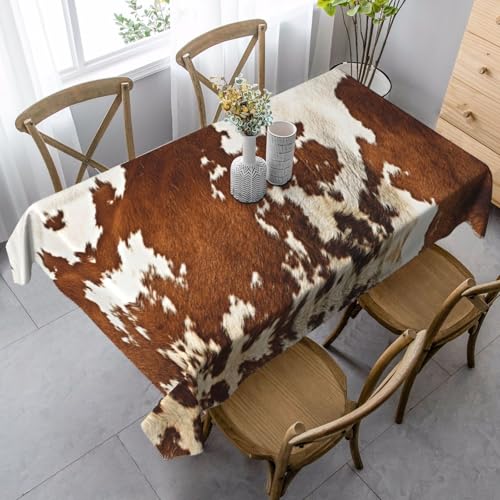 JBYJBX Rechteckige Tischdecke aus Rindsleder, für Esszimmer, Party, Innen- und Außenbereich, dekorative Tischdecke, Rot und Weiß JBYJBX Rechteckige Tischdecke aus Rindsleder, für Esszimmer, Party, Innen- und Außenbereich, dekorative Tischdecke, Rot und Weiß von JBYJBX