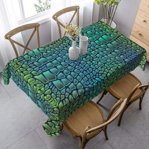 JBYJBX Rechteckige Tischdecke mit Alligatorhaut-Druck, für Esszimmer, Party, Innen- und Außenbereich, dekorative Tischdecke von JBYJBX