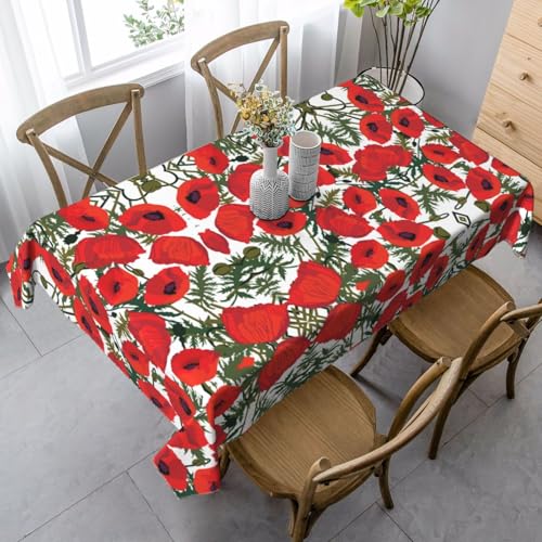JBYJBX Rechteckige Tischdecke mit Blumenmuster, für Esszimmer, Party, Innen- und Außenbereich, dekorative Tischdecke von JBYJBX