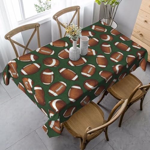 JBYJBX Rechteckige Tischdecke mit Fußball-Motiv, für Esszimmer, Party, Innen- und Außenbereich, dekorative Tischdecke von JBYJBX