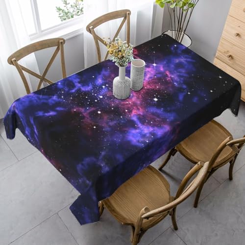 JBYJBX Rechteckige Tischdecke mit Galaxie-Stern-Motiv, für Esszimmer, Party, Innen- und Außenbereich, dekorative Tischdecke JBYJBX Rechteckige Tischdecke mit Galaxie-Stern-Motiv, für Esszimmer, Party, Innen- und Außenbereich, dekorative Tischdecke von JBYJBX