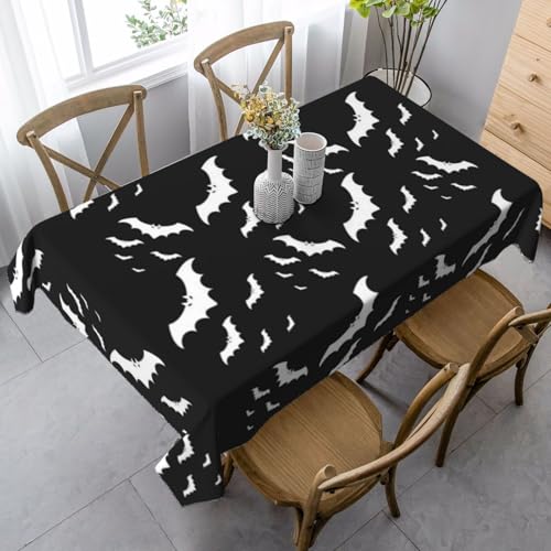 JBYJBX Rechteckige Tischdecke mit Halloween-Motiv mit fliegenden Fledermäusen für Esszimmer, Party, Innen- und Außenbereich, dekorative Tischdecke JBYJBX Rechteckige Tischdecke mit Halloween-Motiv mit fliegenden Fledermäusen für Esszimmer, Party, Innen- und Außenbereich, dekorative Tischdecke von JBYJBX