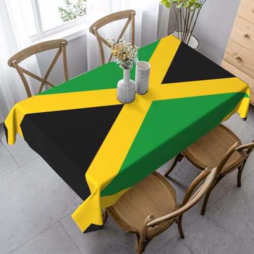 JBYJBX Rechteckige Tischdecke mit Jamaika-Flagge, für Esszimmer, Party, Innen- und Außenbereich, dekorative Tischdecke von JBYJBX