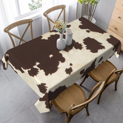 JBYJBX Rechteckige Tischdecke mit Kuhfell-Druck, für Esszimmer, Party, Innen- und Außenbereich, dekorative Tischdecke JBYJBX Rechteckige Tischdecke mit Kuhfell-Druck, für Esszimmer, Party, Innen- und Außenbereich, dekorative Tischdecke von JBYJBX