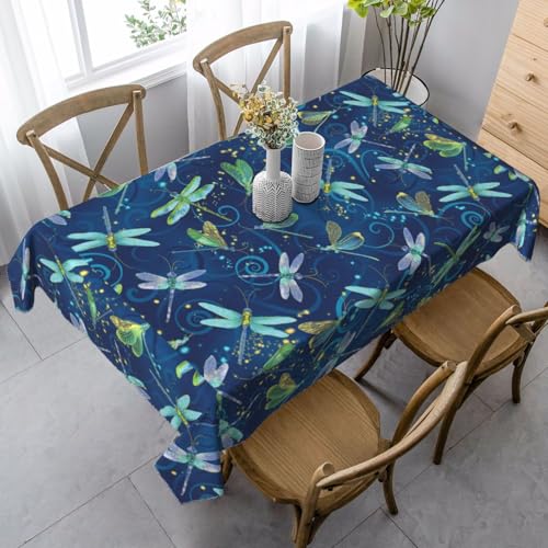 JBYJBX Rechteckige Tischdecke mit Libellen-Druck, für Esszimmer, Party, Innen- und Außenbereich, dekorative Tischdecke JBYJBX Rechteckige Tischdecke mit Libellen-Druck, für Esszimmer, Party, Innen- und Außenbereich, dekorative Tischdecke von JBYJBX