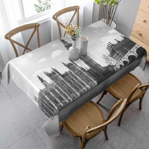 JBYJBX Rechteckige Tischdecke mit London-Druck, für Esszimmer, Party, Innen- und Außenbereich, dekorative Tischdecke JBYJBX Rechteckige Tischdecke mit London-Druck, für Esszimmer, Party, Innen- und Außenbereich, dekorative Tischdecke von JBYJBX