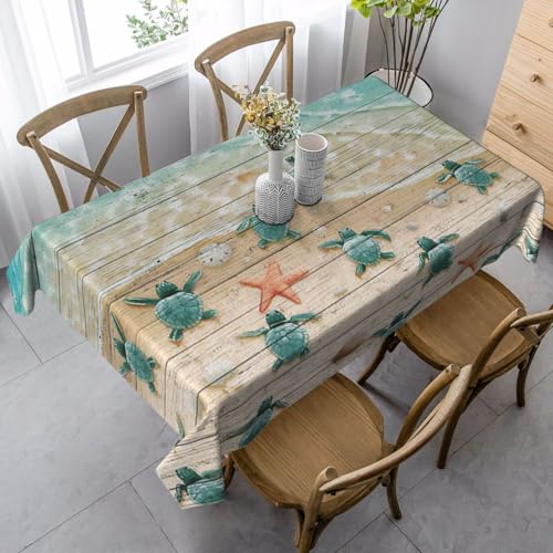 JBYJBX Rechteckige Tischdecke mit Meeresschildkrötenmotiv, für Esszimmer, Party, Innen- und Außenbereich, dekorative Tischdecke JBYJBX Rechteckige Tischdecke mit Meeresschildkrötenmotiv, für Esszimmer, Party, Innen- und Außenbereich, dekorative Tischdecke von JBYJBX