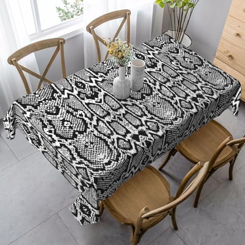 JBYJBX Rechteckige Tischdecke mit Schlangenhaut-Druck, für Esszimmer, Party, Innen- und Außenbereich, dekorative Tischdecke von JBYJBX