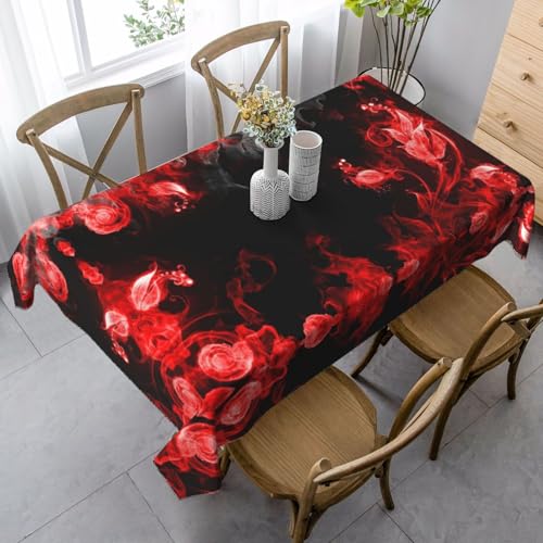 JBYJBX Rechteckige Tischdecke mit abstraktem Druck, für Esszimmer, Party, Innen- und Außenbereich, dekorative Tischdecke von JBYJBX
