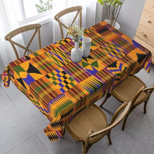 JBYJBX Rechteckige Tischdecke mit afrikanischem Webdruck, für Esszimmer, Party, Innen- und Außenbereich, dekorative Tischdecke JBYJBX Rechteckige Tischdecke mit afrikanischem Webdruck, für Esszimmer, Party, Innen- und Außenbereich, dekorative Tischdecke von JBYJBX