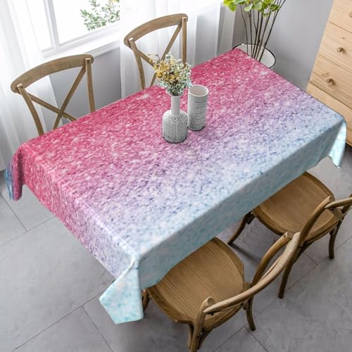JBYJBX Rechteckige Tischdecke mit blau-roten und violetten Pastellfarben, für Esszimmer, Party, Innen- und Außenbereich, dekorative Tischdecke JBYJBX Rechteckige Tischdecke mit blau-roten und violetten Pastellfarben, für Esszimmer, Party, Innen- und Außenbereich, dekorative Tischdecke von JBYJBX