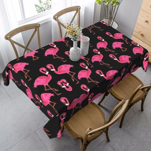 JBYJBX Rechteckige Tischdecke mit niedlichem Flamingo-Muster, für Esszimmer, Party, Innen- und Außenbereich, dekorative Tischdecke von JBYJBX
