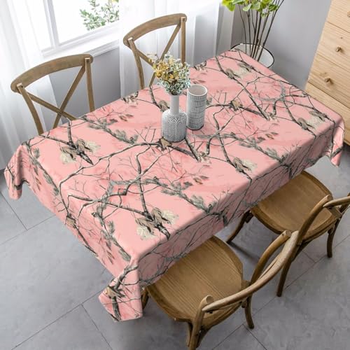 JBYJBX Rechteckige Tischdecke mit roten Blättern, für Esszimmer, Party, Innen- und Außenbereich, dekorative Tischdecke von JBYJBX