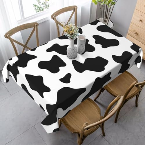 JBYJBX Schwarze und weiße Tischdecke mit Kuhdruck, rechteckig, für Esszimmer, Party, Innen- und Außenbereich, dekorative Tischdecke JBYJBX Schwarze und weiße Tischdecke mit Kuhdruck, rechteckig, für Esszimmer, Party, Innen- und Außenbereich, dekorative Tischdecke von JBYJBX