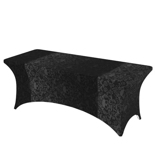 JBYJBX Tischdecke, Gothic-Tapete, Totenkopf-Druck, für den Außenbereich, groß, rechteckig, oval, einfache Installation JBYJBX Tischdecke, Gothic-Tapete, Totenkopf-Druck, für den Außenbereich, groß, rechteckig, oval, einfache Installation von JBYJBX