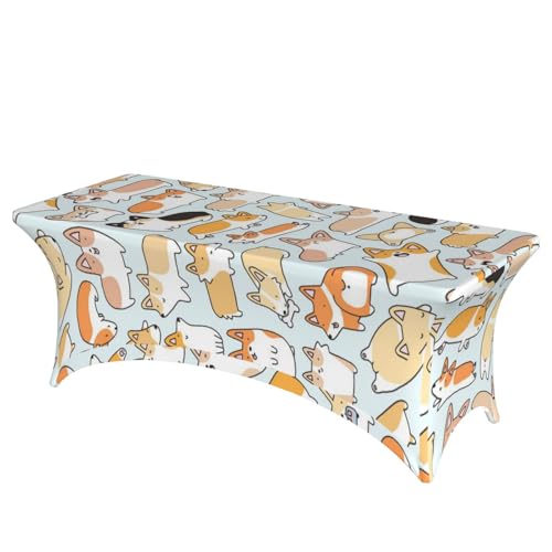 JBYJBX Tischdecke mit Corgi-Muster, für den Außenbereich, groß, rechteckig, oval, einfache Installation JBYJBX Tischdecke mit Corgi-Muster, für den Außenbereich, groß, rechteckig, oval, einfache Installation von JBYJBX