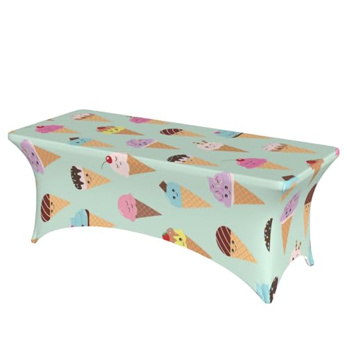 JBYJBX Tischdecke mit Eistüten-Druck, für den Außenbereich, groß, rechteckig, oval, einfache Installation JBYJBX Tischdecke mit Eistüten-Druck, für den Außenbereich, groß, rechteckig, oval, einfache Installation von JBYJBX