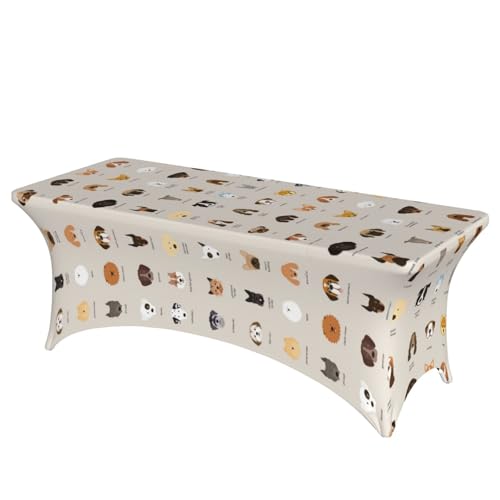 JBYJBX Tischdecke mit Hunderassen-Aufdruck, für den Außenbereich, groß, rechteckig, oval, einfache Installation JBYJBX Tischdecke mit Hunderassen-Aufdruck, für den Außenbereich, groß, rechteckig, oval, einfache Installation von JBYJBX