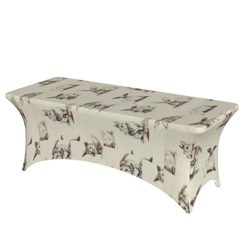 JBYJBX Tischdecke mit Kaninchen-Hintergrunddruck, für den Außenbereich, groß, rechteckig, oval, einfache Installation JBYJBX Tischdecke mit Kaninchen-Hintergrunddruck, für den Außenbereich, groß, rechteckig, oval, einfache Installation von JBYJBX