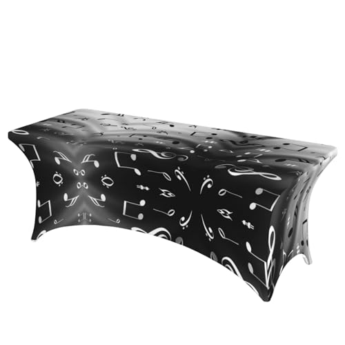 JBYJBX Tischdecke mit Musiknoten-Druck, für den Außenbereich, groß, rechteckig, oval, einfache Installation JBYJBX Tischdecke mit Musiknoten-Druck, für den Außenbereich, groß, rechteckig, oval, einfache Installation von JBYJBX