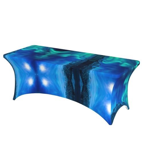 JBYJBX Tischdecke mit Nordlichter-Druck, für den Außenbereich, groß, rechteckig, oval, einfache Installation JBYJBX Tischdecke mit Nordlichter-Druck, für den Außenbereich, groß, rechteckig, oval, einfache Installation von JBYJBX