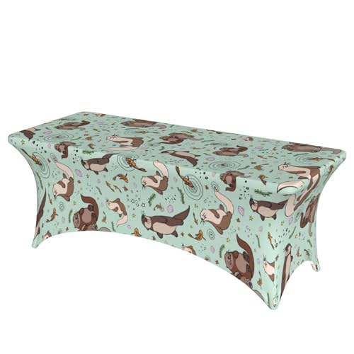 JBYJBX Tischdecke mit Otter-Druck, für den Außenbereich, groß, rechteckig, oval, einfache Installation JBYJBX Tischdecke mit Otter-Druck, für den Außenbereich, groß, rechteckig, oval, einfache Installation von JBYJBX