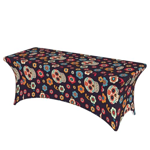 JBYJBX Tischdecke mit Totenkopf-Motiv, für den Außenbereich, groß, rechteckig, oval, einfache Installation JBYJBX Tischdecke mit Totenkopf-Motiv, für den Außenbereich, groß, rechteckig, oval, einfache Installation von JBYJBX