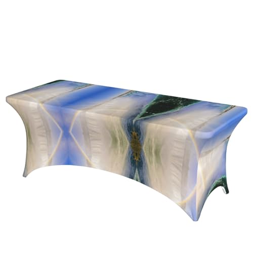 JBYJBX Tischdecke mit Wasserfall- und Regenbogen-Druck, für den Außenbereich, groß, rechteckig, oval, einfache Installation JBYJBX Tischdecke mit Wasserfall- und Regenbogen-Druck, für den Außenbereich, groß, rechteckig, oval, einfache Installation von JBYJBX