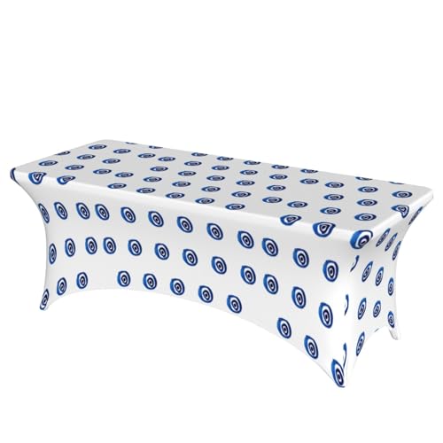 JBYJBX Tischdecke mit bösen Blicken, für den Außenbereich, groß, rechteckig, oval, einfache Installation JBYJBX Tischdecke mit bösen Blicken, für den Außenbereich, groß, rechteckig, oval, einfache Installation von JBYJBX