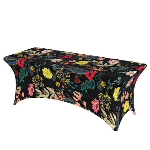 JBYJBX Tischdecke mit buntem Boho-Blumendruck, für den Außenbereich, groß, rechteckig, oval, einfache Installation JBYJBX Tischdecke mit buntem Boho-Blumendruck, für den Außenbereich, groß, rechteckig, oval, einfache Installation von JBYJBX