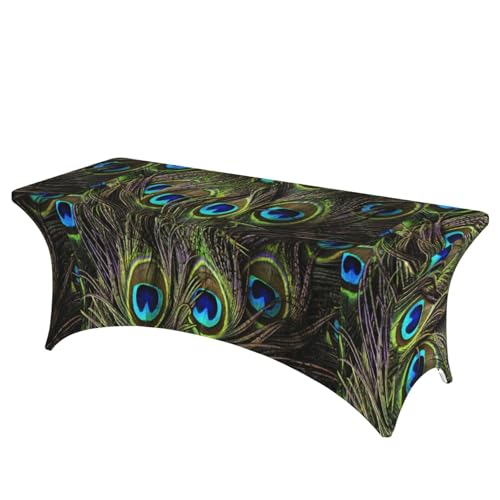JBYJBX Tischdecke mit frischem Pfauen-Druck, für den Außenbereich, groß, rechteckig, oval, einfache Installation JBYJBX Tischdecke mit frischem Pfauen-Druck, für den Außenbereich, groß, rechteckig, oval, einfache Installation von JBYJBX
