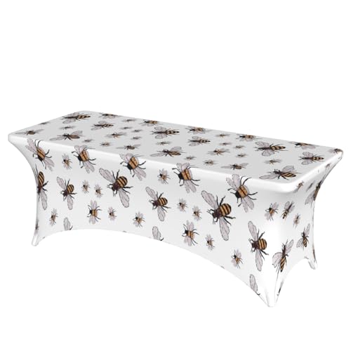 JBYJBX Tischdecke mit lustigem Bienen-Druck, für den Außenbereich, groß, rechteckig, oval, einfache Installation JBYJBX Tischdecke mit lustigem Bienen-Druck, für den Außenbereich, groß, rechteckig, oval, einfache Installation von JBYJBX
