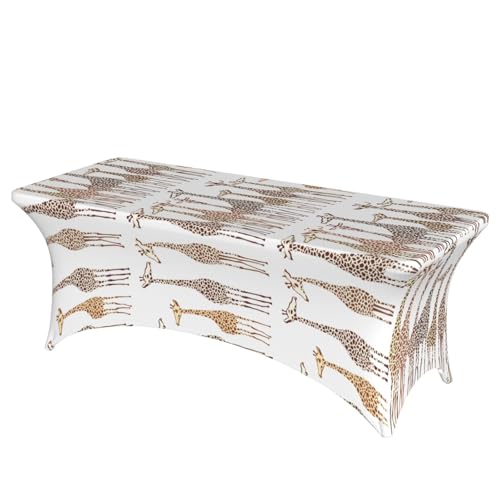 JBYJBX Tischdecke mit niedlichem Cartoon-Giraffen-Druck, für den Außenbereich, groß, rechteckig, oval, einfache Installation JBYJBX Tischdecke mit niedlichem Cartoon-Giraffen-Druck, für den Außenbereich, groß, rechteckig, oval, einfache Installation von JBYJBX