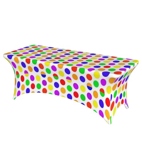 JBYJBX Tischdecke mit schönem Punktemuster, für den Außenbereich, groß, rechteckig, oval, einfache Installation von JBYJBX
