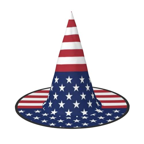 Jbyjbx Amerikanische Flagge, Sterne, Streifen, Druck, Karneval, Halloween, Hexenhut, Motto-Partys, Hut, Cosplay, Maskerade, Urlaubsdekoration Jbyjbx Amerikanische Flagge, Sterne, Streifen, Druck, Karneval, Halloween, Hexenhut, Motto-Partys, Hut, Cosplay, Maskerade, Urlaubsdekoration von JBYJBX