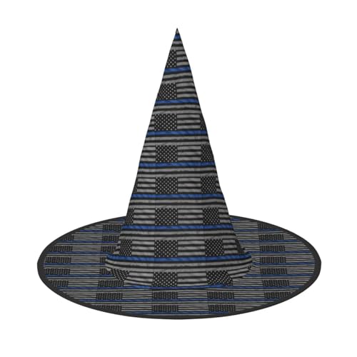 Jbyjbx Amerikanische dünne blaue Linienflagge, Druck, Karneval, Halloween, Hexenhut, Motto-Partys, Hut, Cosplay, Maskerade, Urlaubsdekoration Jbyjbx Amerikanische dünne blaue Linienflagge, Druck, Karneval, Halloween, Hexenhut, Motto-Partys, Hut, Cosplay, Maskerade, Urlaubsdekoration von JBYJBX