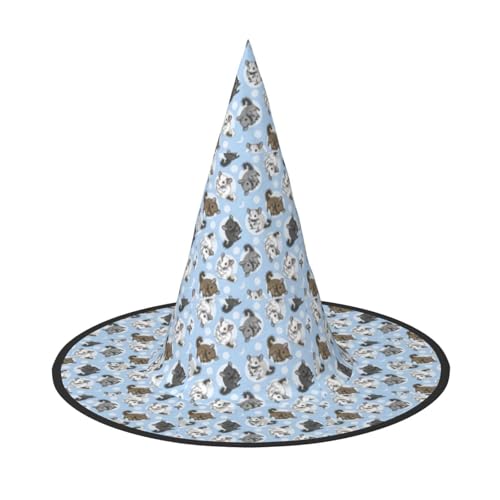 Jbyjbx Blauer Chinchillas und Mond Druck Karneval Halloween Hexenhut Motto-Partys Hut Cosplay Maskerade Urlaub Dekor Jbyjbx Blauer Chinchillas und Mond Druck Karneval Halloween Hexenhut Motto-Partys Hut Cosplay Maskerade Urlaub Dekor von JBYJBX