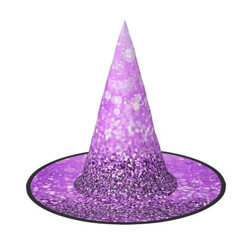 Jbyjbx Glitzernder lila Glitzer-Druck, Karneval, Halloween, Hexenhut, Motto-Partys, Hut, Cosplay, Maskerade, Urlaubsdekoration Jbyjbx Glitzernder lila Glitzer-Druck, Karneval, Halloween, Hexenhut, Motto-Partys, Hut, Cosplay, Maskerade, Urlaubsdekoration von JBYJBX